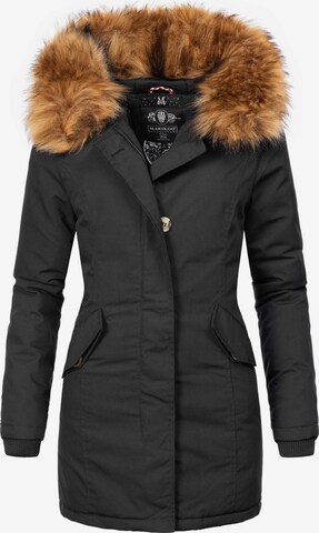 MARIKOO Winter Parka 'Karmaa' in Black: front