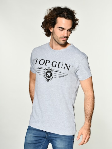 TOP GUN Shirt ' Windy ' in Grijs: voorkant