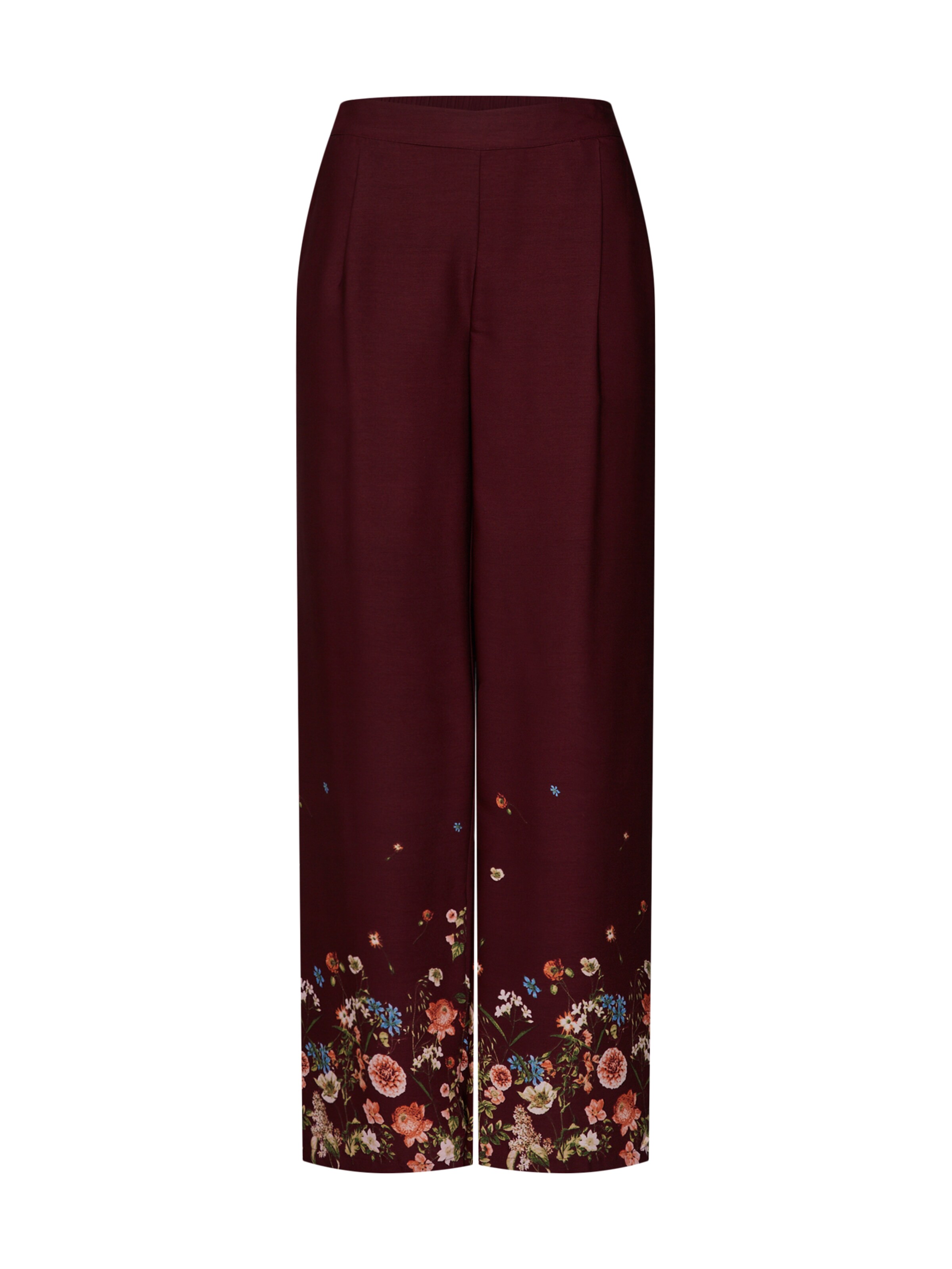 VERO MODA - Broek 'FINE' in de kleur Wijnrood