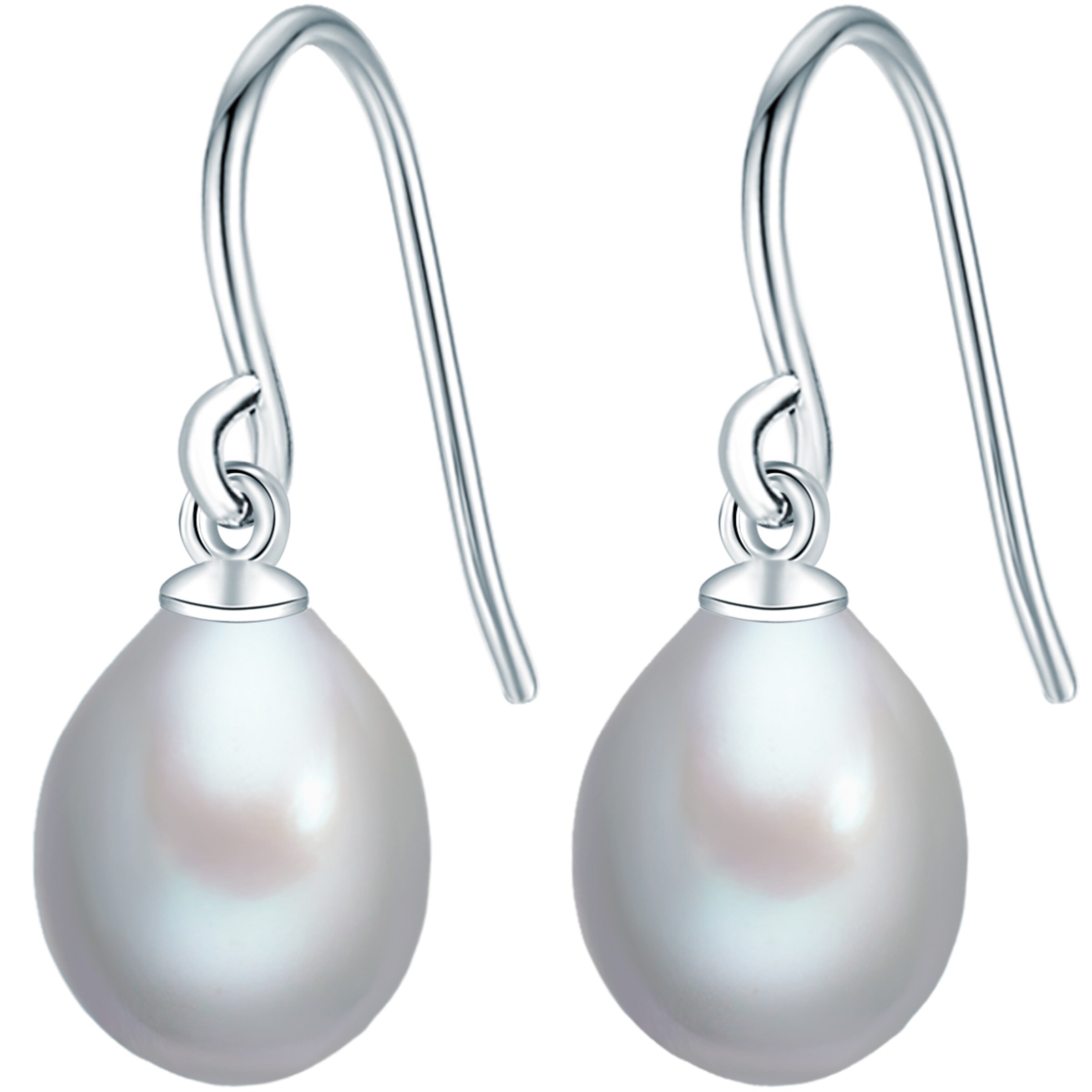Boucles d'oreilles Valero Pearls en argent : devant