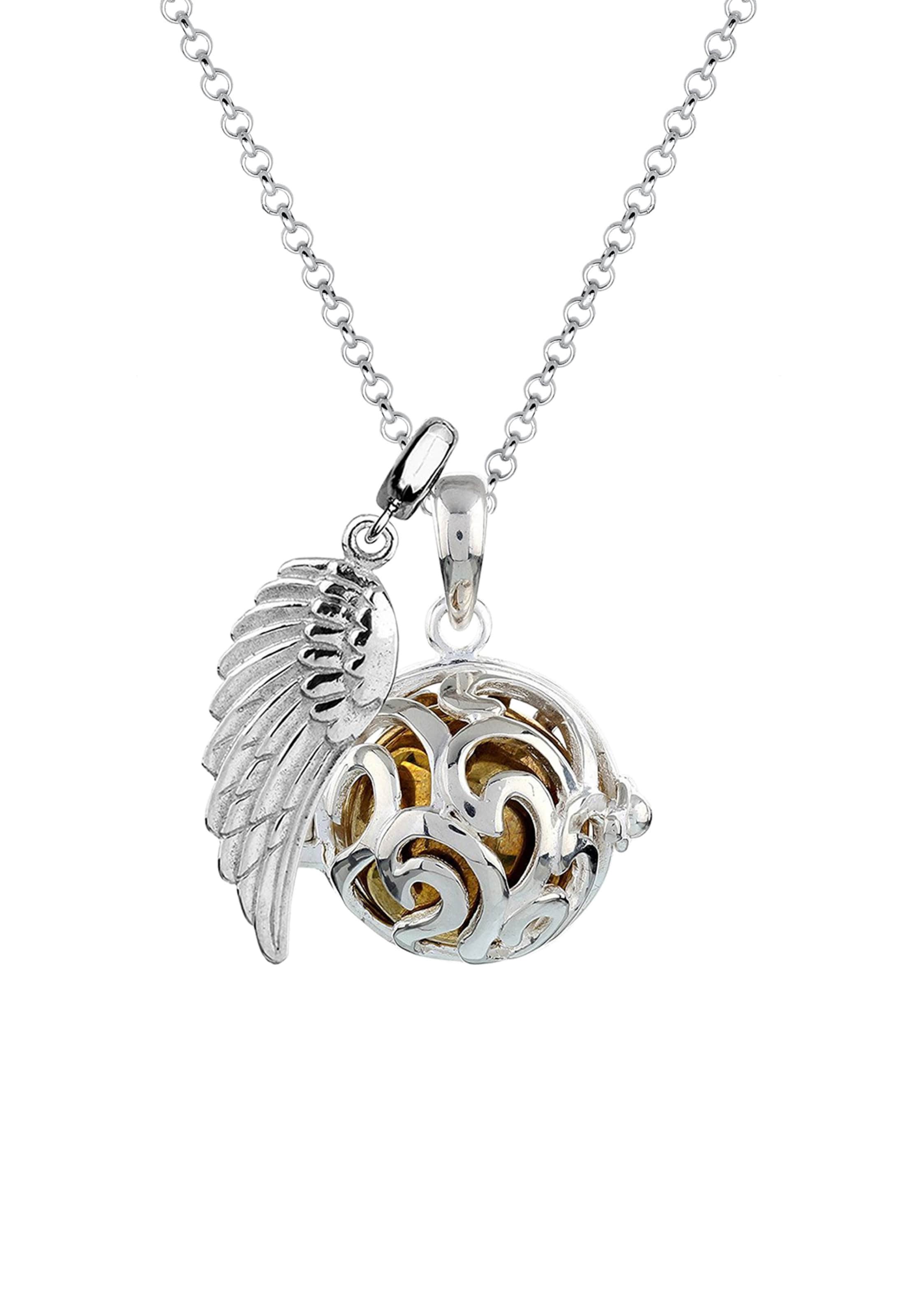 Nenalina Halskette 'Engelsflüsterer' in Silber: Vorderseite