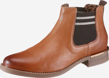 s.Oliver Chelsea boots i brun: framsida