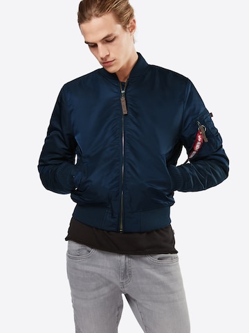 ALPHA INDUSTRIES Tussenjas in Blauw: voorkant