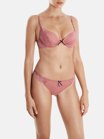 PALMERS Push-up Behå 'Romantic Lace' i rosa