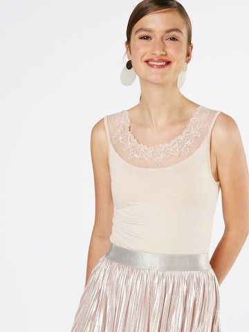 Cream Top 'Florence' in Pink: front