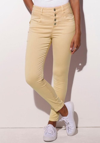 LASCANA Jeans in Yellow: front