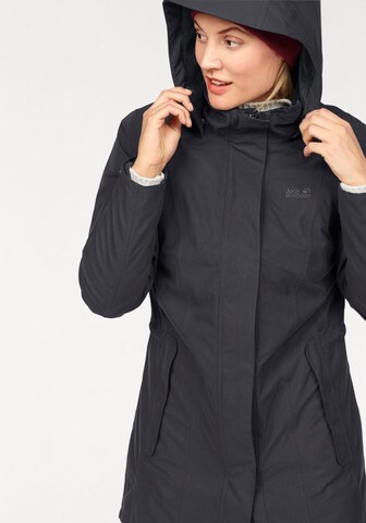 JACK WOLFSKIN Functionele mantel 'Madison Avenue' in Zwart