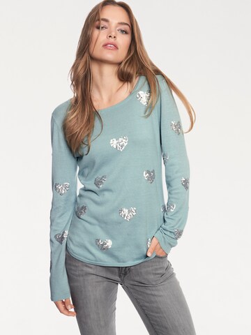 Pull-over heine en bleu : devant