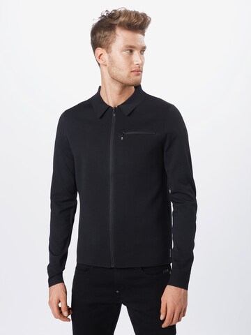 DRYKORN Regular fit Knit Cardigan 'Isaak' in Black: front