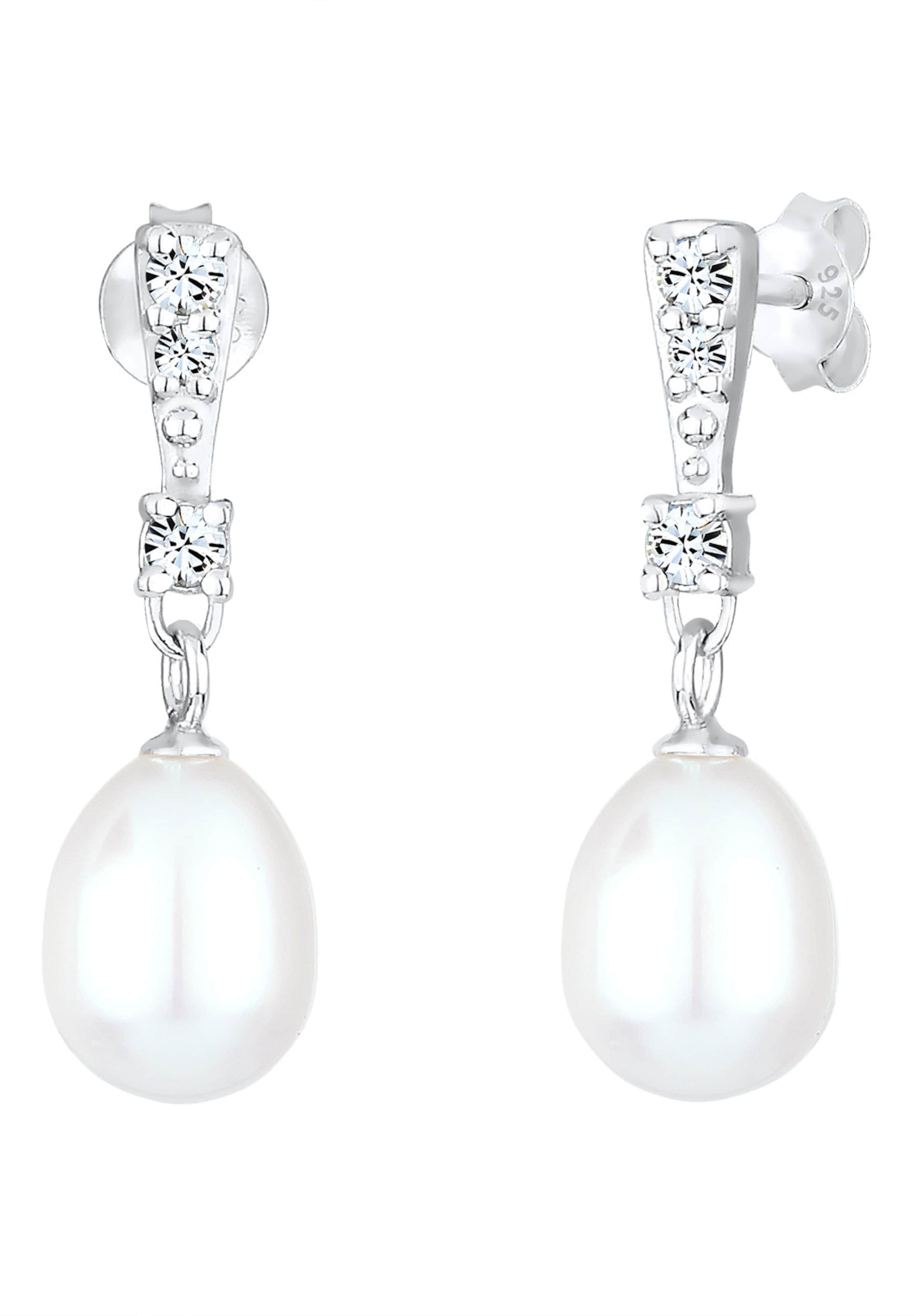 Boucles d'oreilles ELLI en blanc : devant