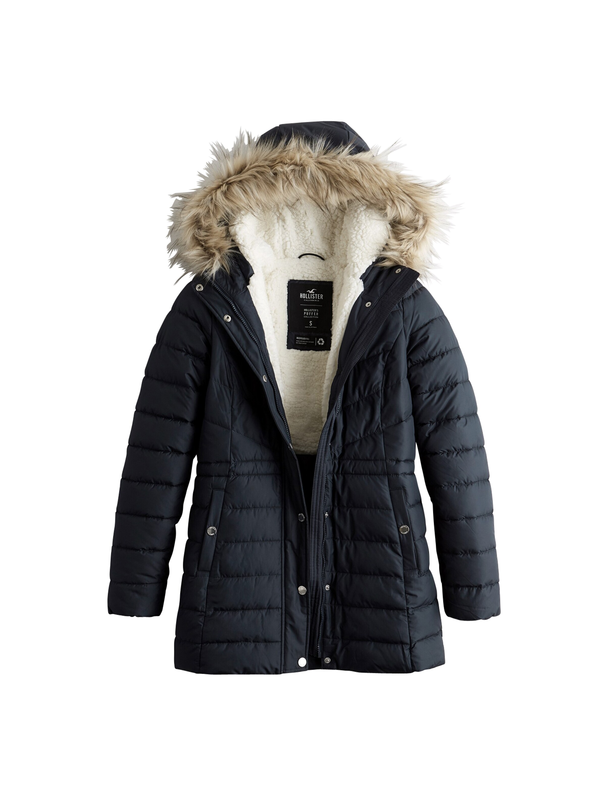 HOLLISTER - Winterparka 'LD19-DTC PUFFER PARKA 5CC' in de kleur Blauw