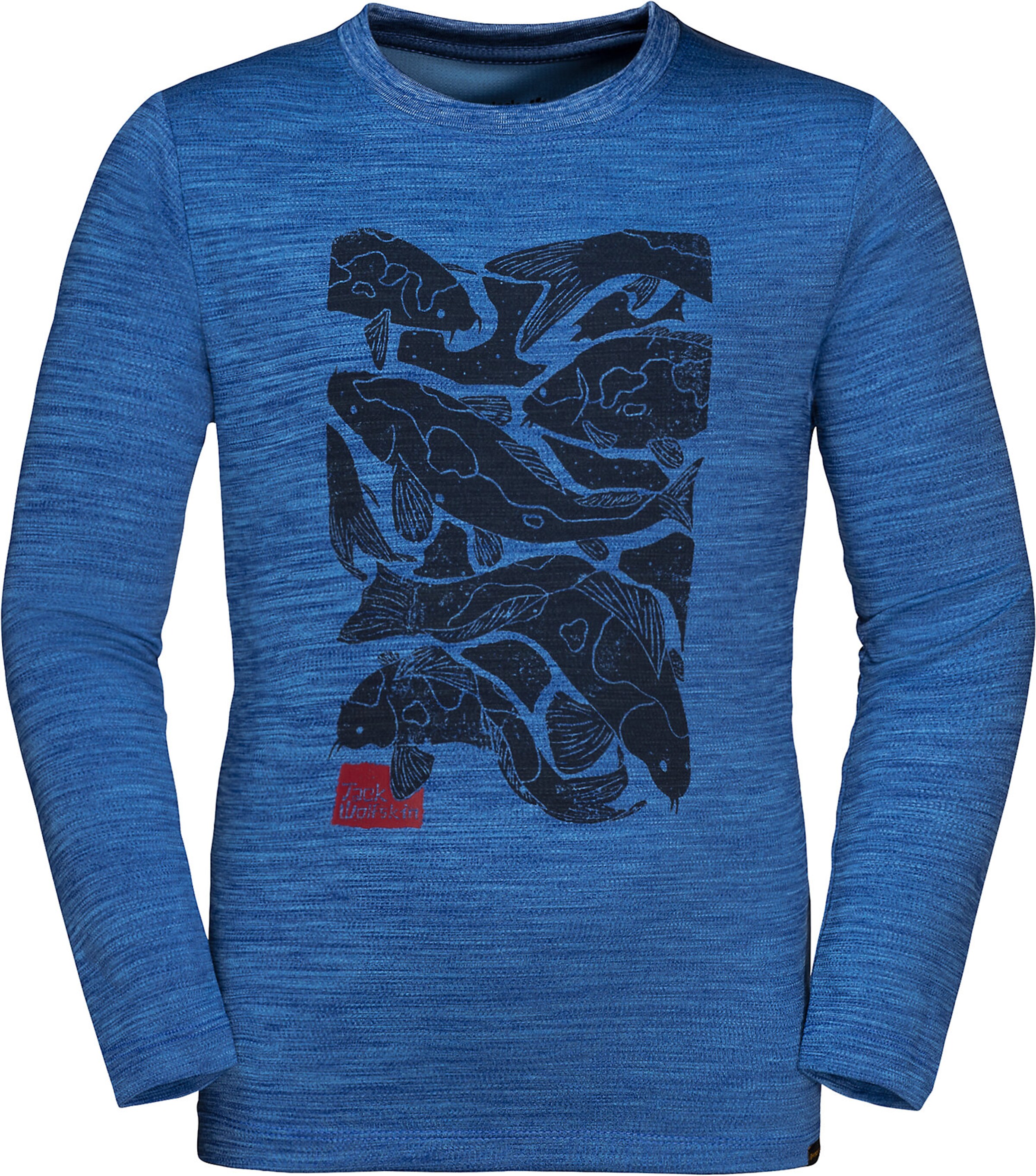 JACK WOLFSKIN - Shirt 'Vargen' in blaumeliert