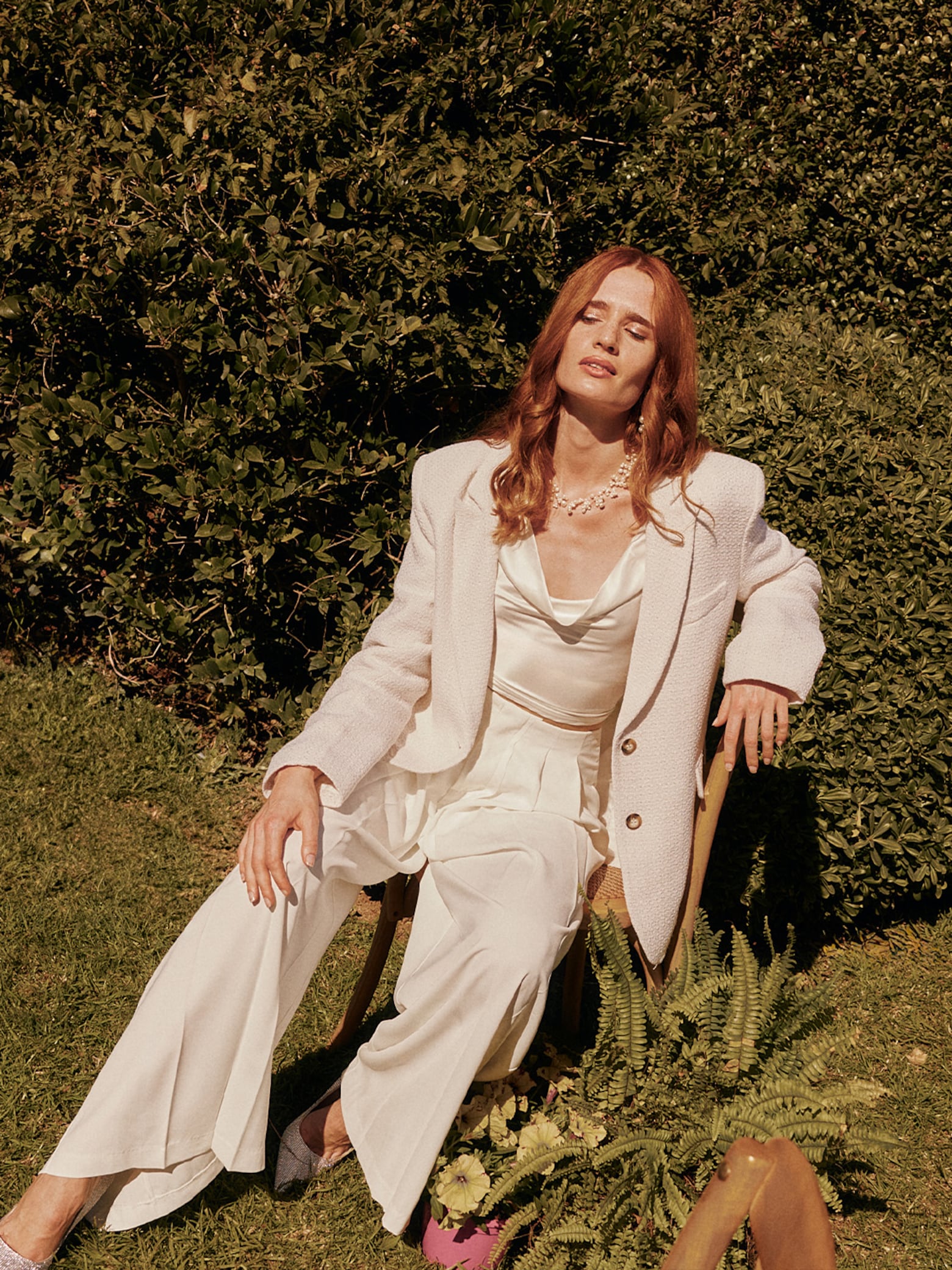 Allegra C. - Casually Elegant White Suit Look