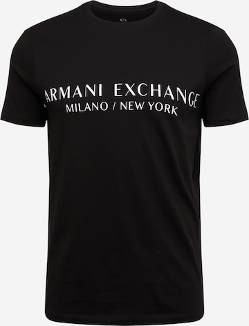 ARMANI EXCHANGERegular Fit Majica '8NZT72' - crna boja: prednji dio