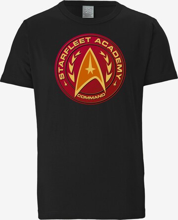 LOGOSHIRT T-Shirt 'Star-Trek' in Schwarz: predná strana