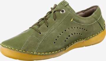 JOSEF SEIBEL Lace-Up Shoes 'Fergey 73' in Green: front