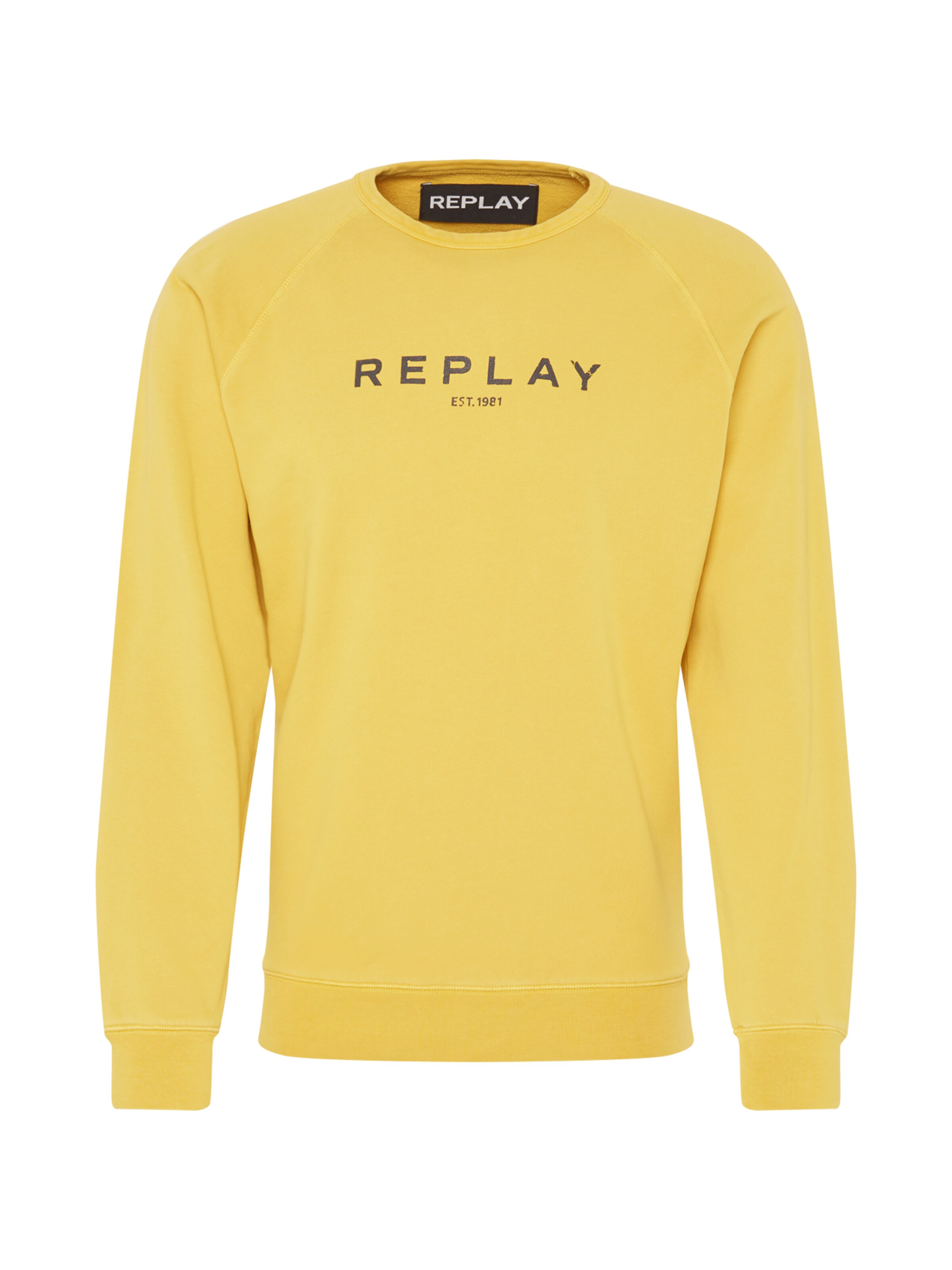REPLAY - Sweatshirt in de kleur Geel
