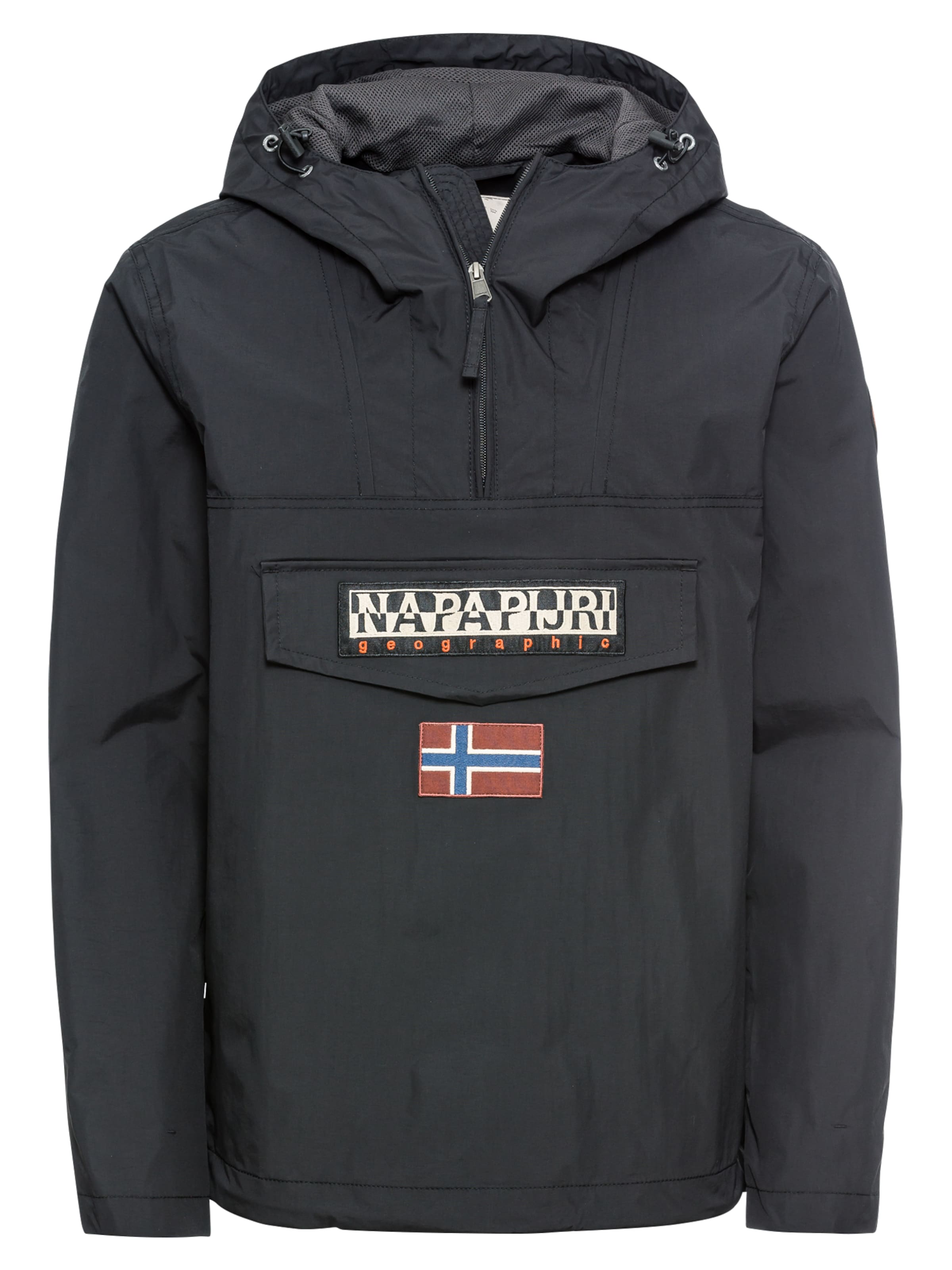 NAPAPIJRI Funkcionalna jakna 'Rainforest' | črna barva: sprednja stran