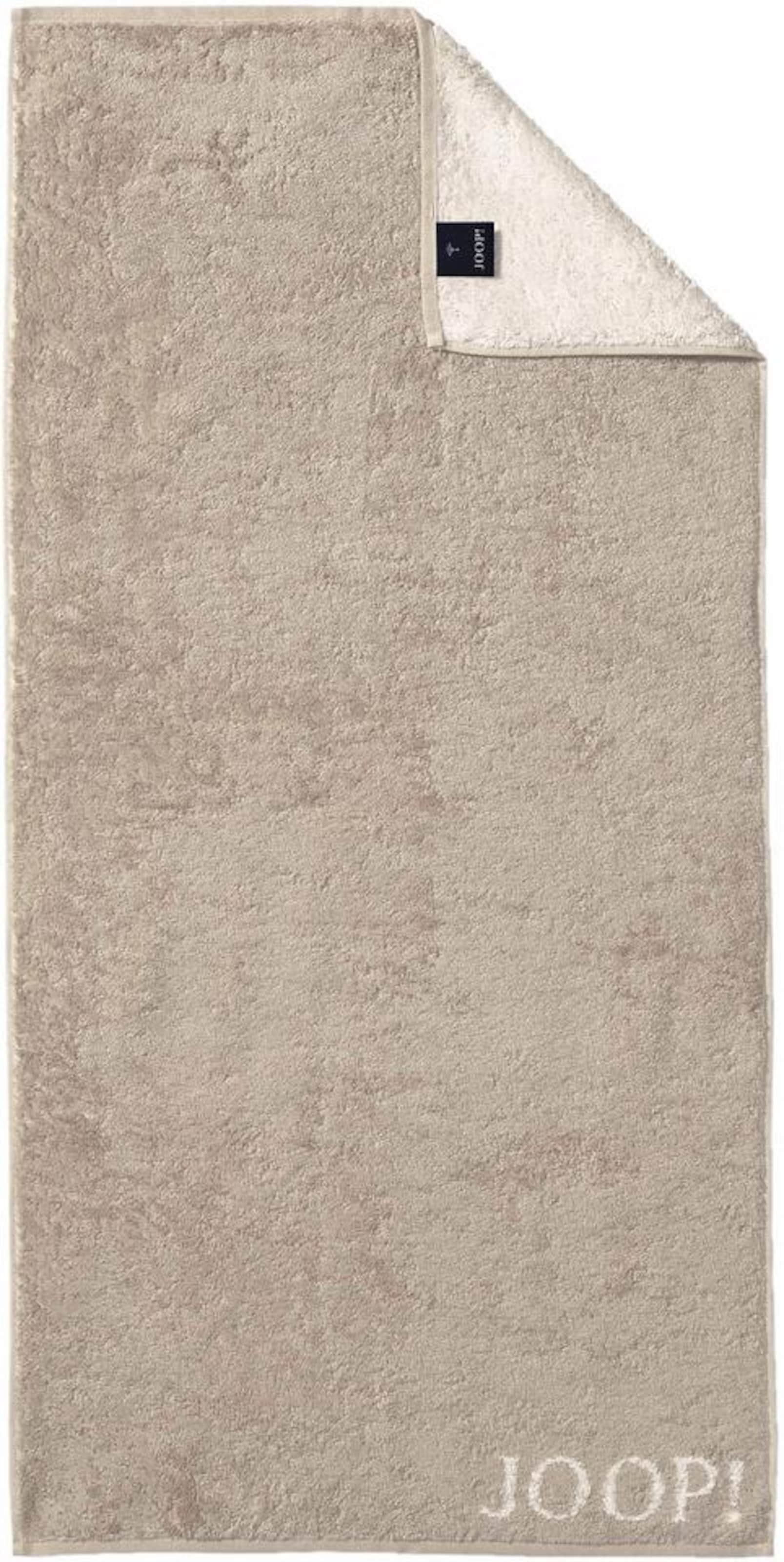 JOOP! Håndklæde 'Doubleface' i beige: forside