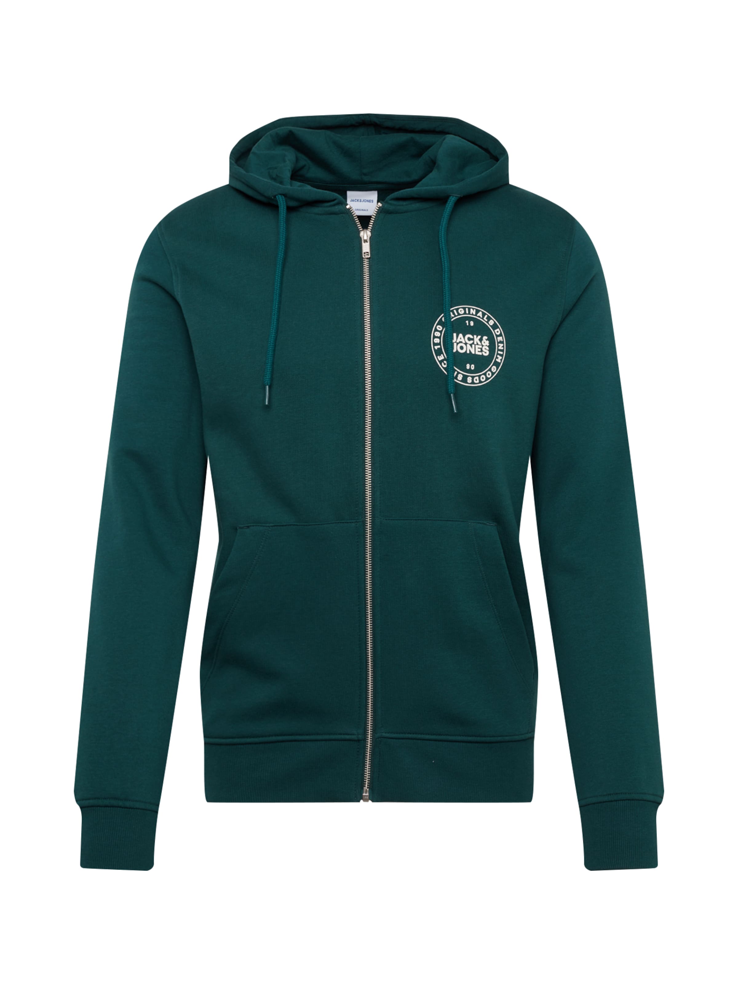 JACK & JONES - Sweatvest 'VINCEY' in de kleur Donkergroen