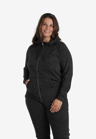 ENDURANCE Athletic Zip-Up Hoodie 'Olivia' in Black