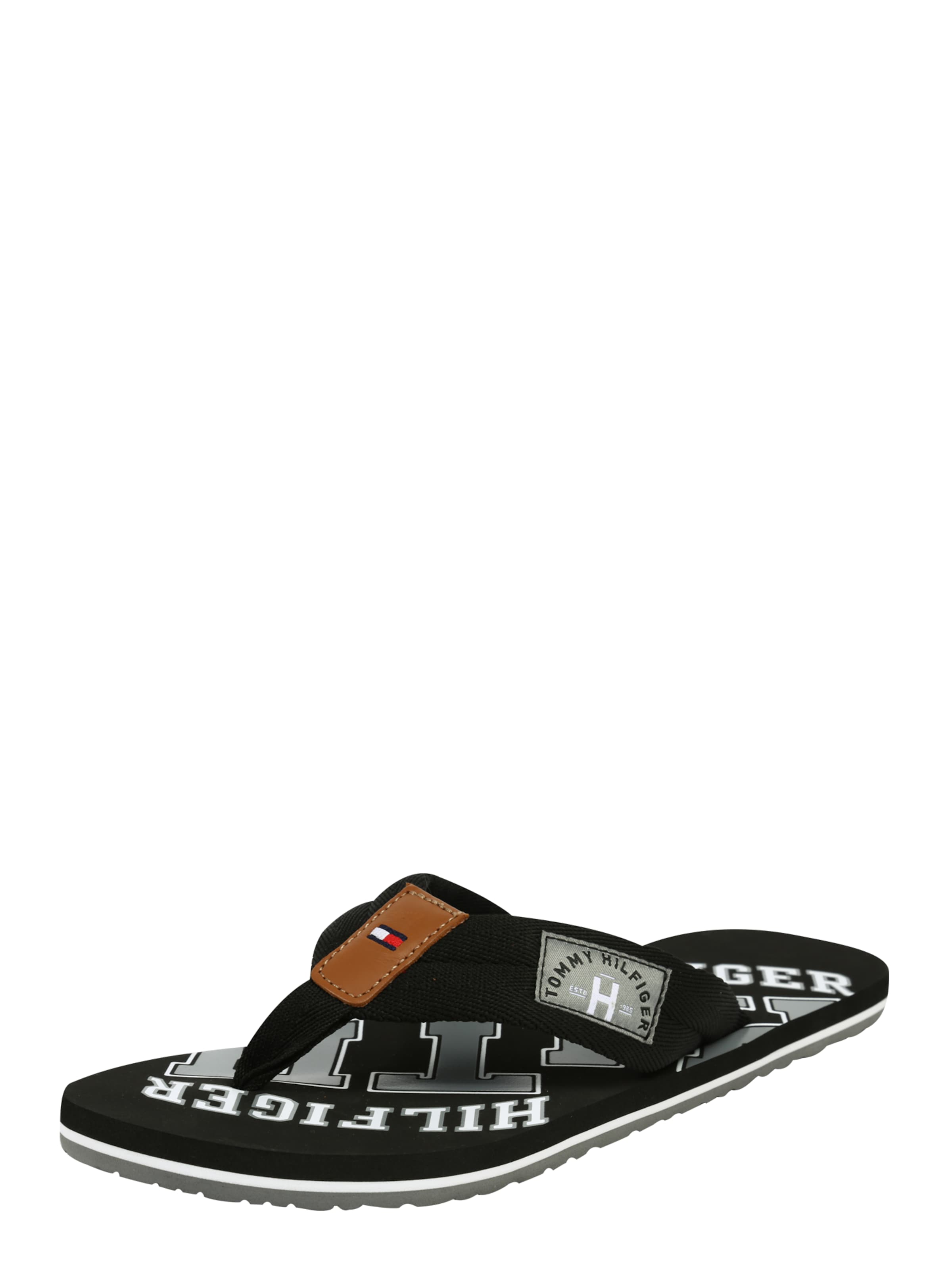 Men Open shoes | TOMMY HILFIGER T-Bar Sandals in Black - YH26219