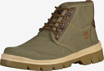 TIMBERLAND Veterboots in Groen: voorkant