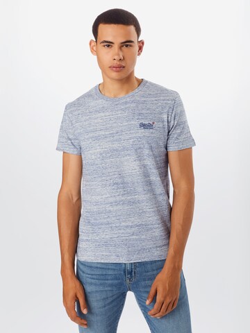 Superdry Regular Fit T-Shirt in Blau: predná strana