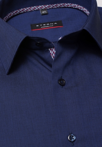 ETERNA Regular fit Button Up Shirt in Blue