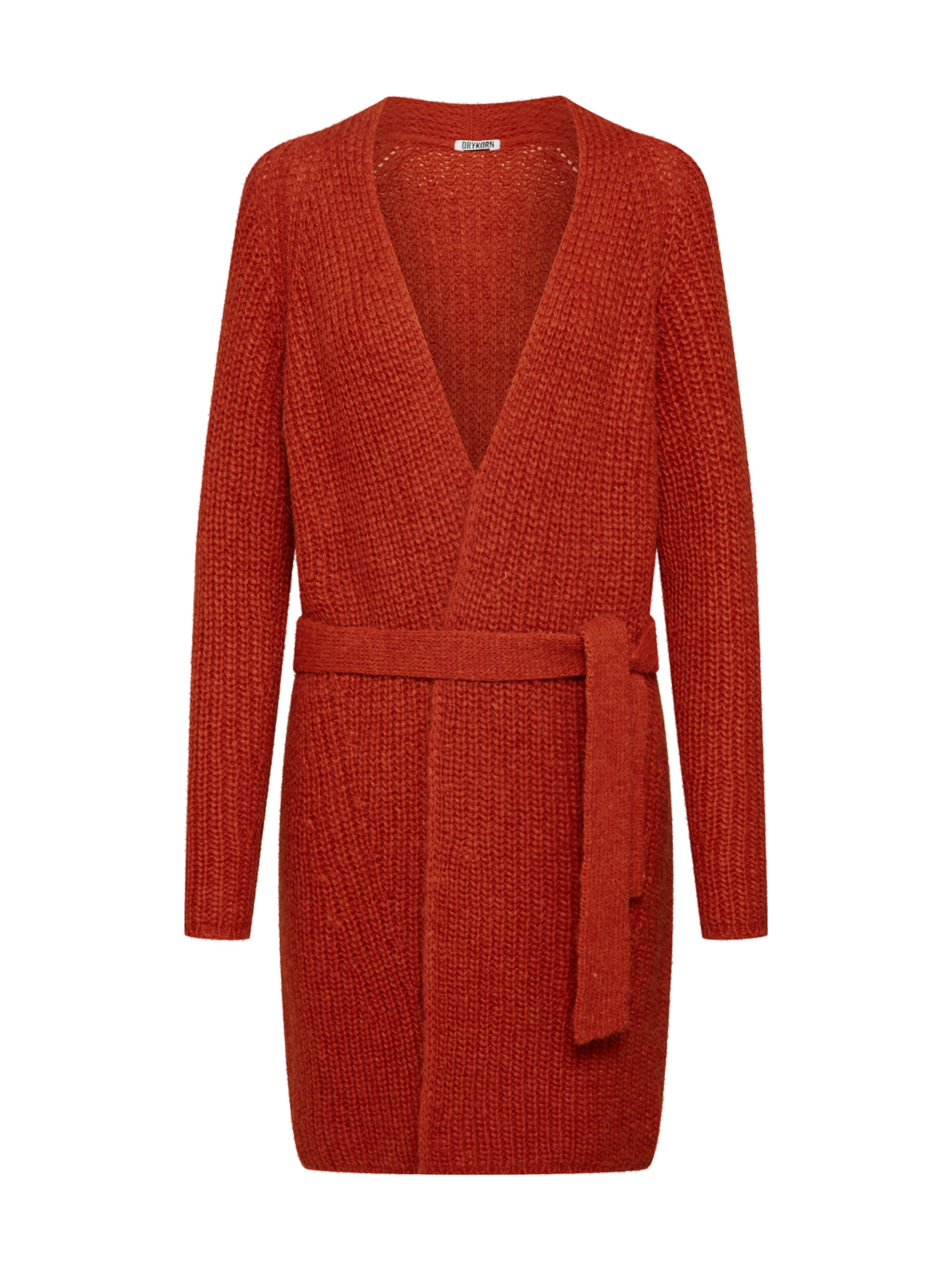 DRYKORN - Gebreid vest 'Timea' in de kleur Oranjerood