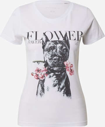 T-shirt 'Flower Dog' EINSTEIN & NEWTON en blanc : devant