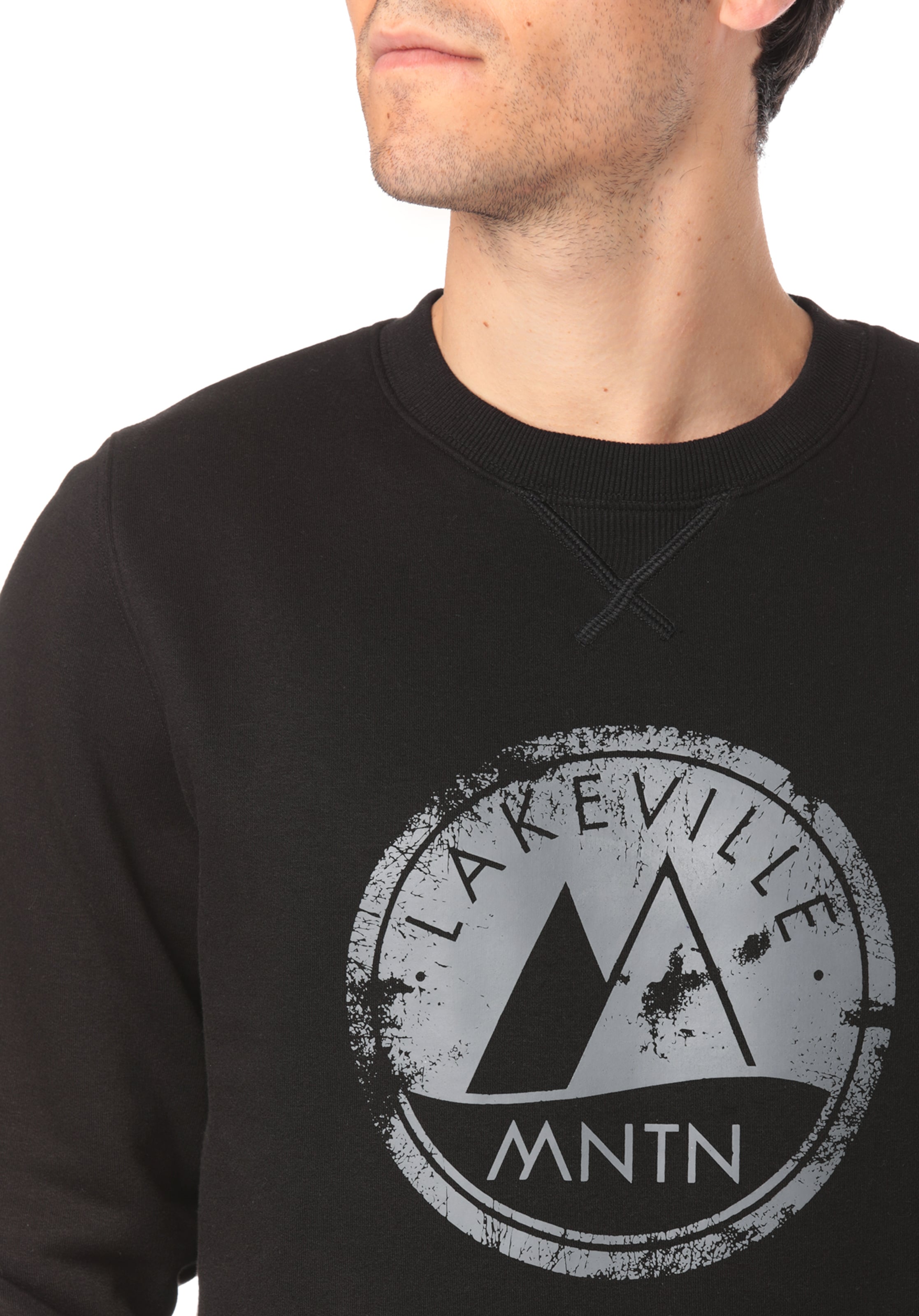 Männer Sportarten Lakeville Mountain Sweatshirt 'Milo Logo ' in Schwarz - KQ69253