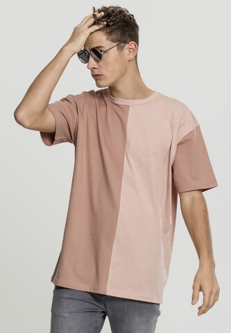 T-Shirt 'Harlequin' Urban Classics en rose : devant