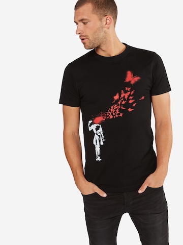 Mister Tee Shirt 'Banksy' in Black: front