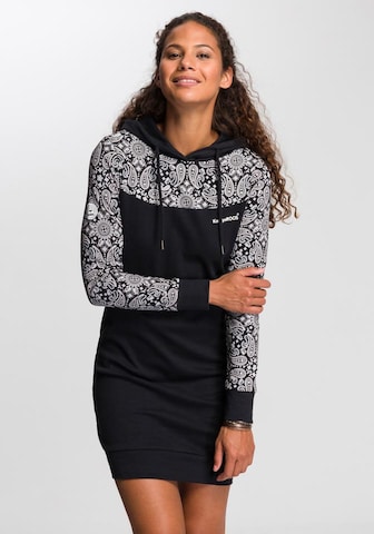 KangaROOS Sweatkleid in Schwarz: Vorderseite