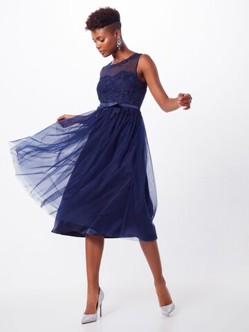 Robe de cocktail SWING en bleu : devant