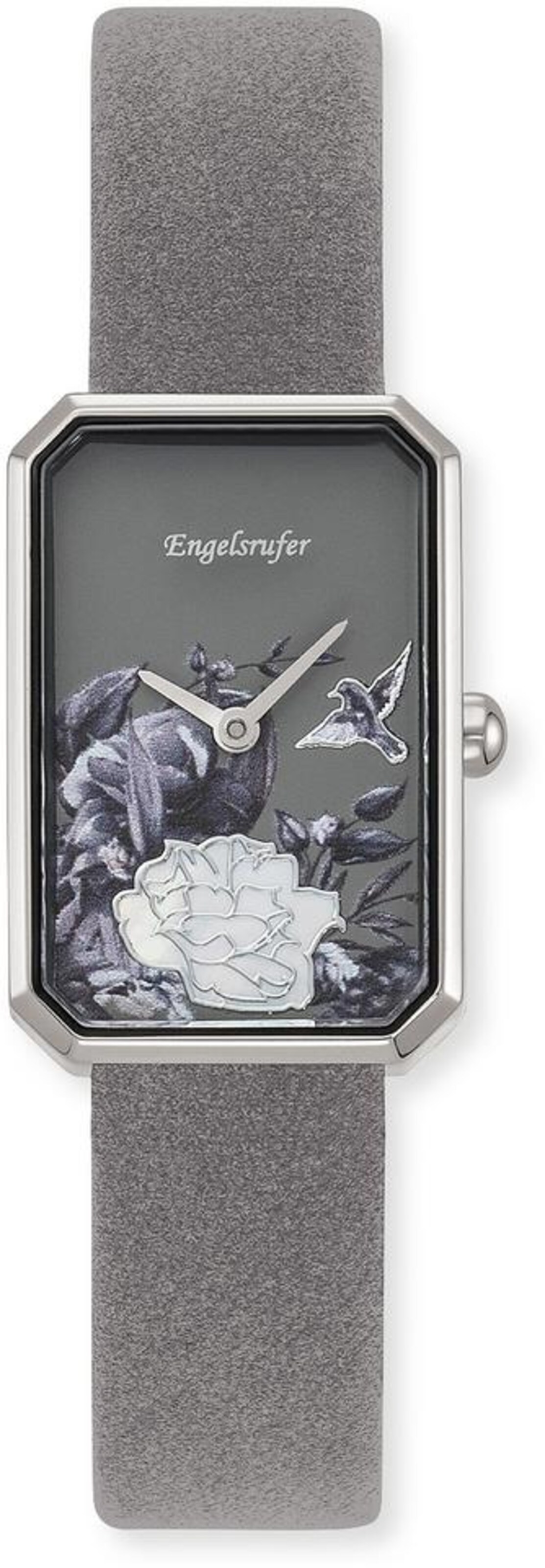 Engelsrufer Quarzuhr in Grau: Vorderseite