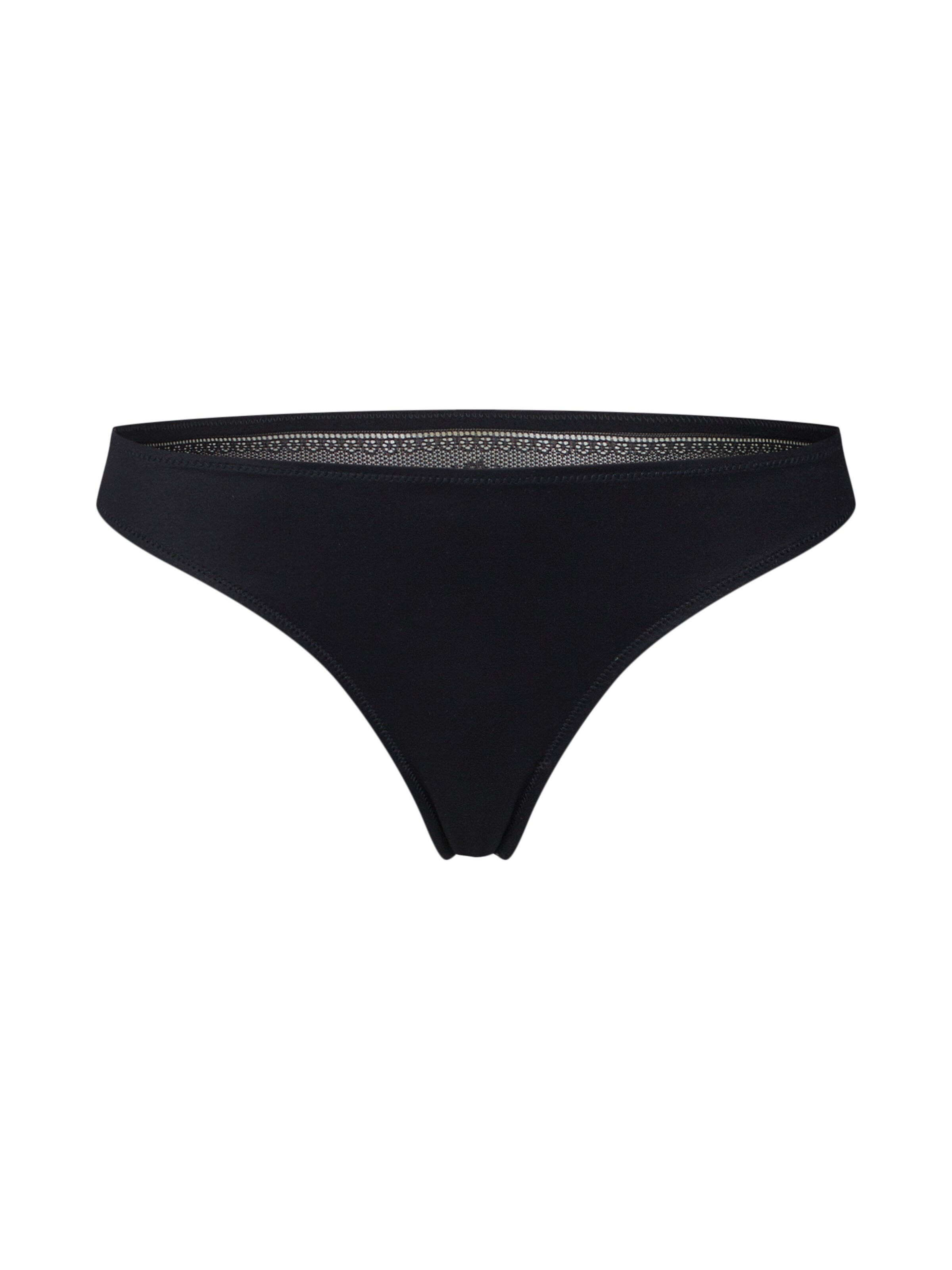 SCHIESSER String  'Invisible Lace' in Schwarz: Vorderseite