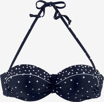 LASCANA Bandeau Bikini-Top in Blau: predná strana