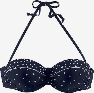 LASCANA - Bandeau Top de bikini en azul: frente