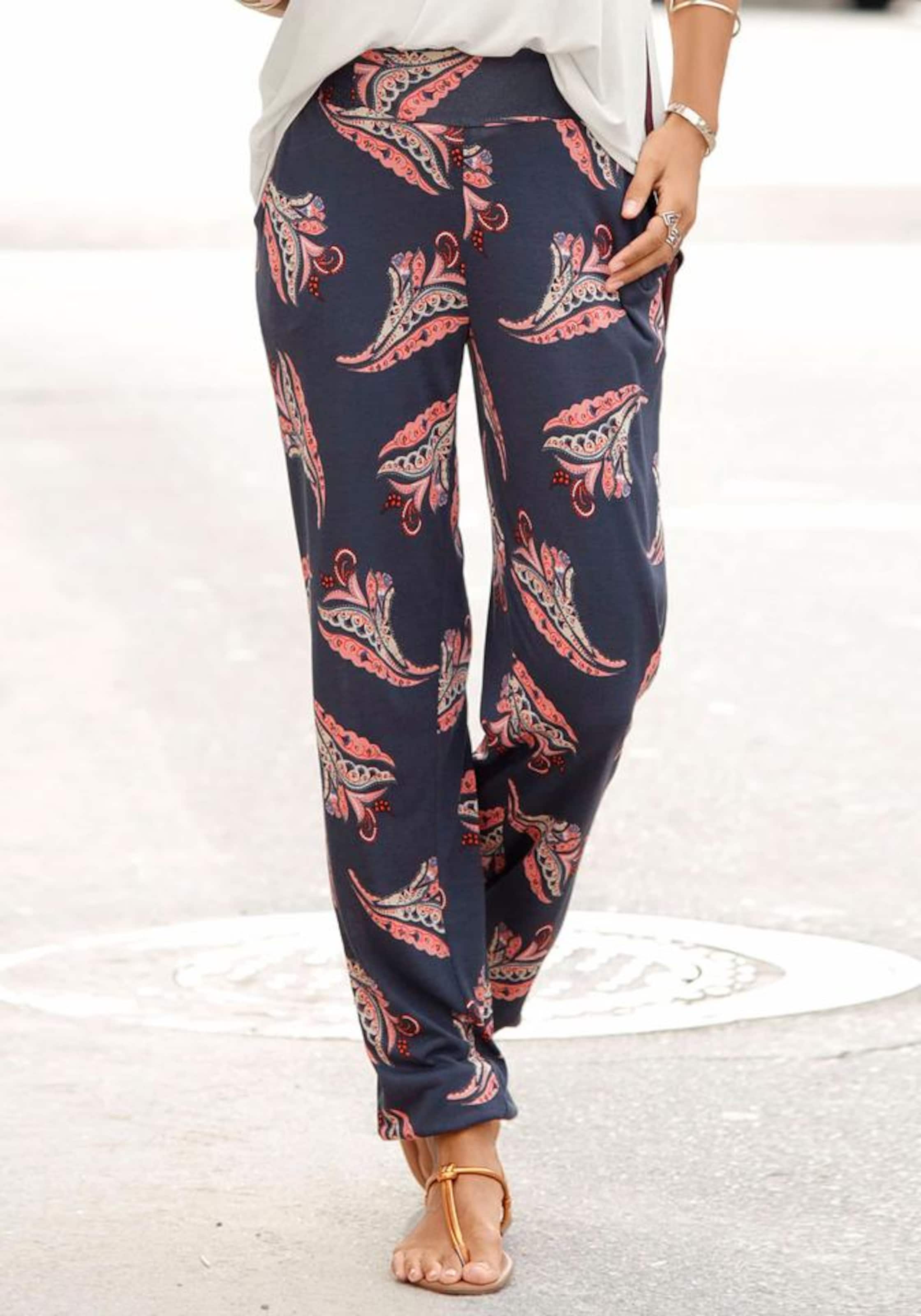 LASCANA Strandhose in navy / mischfarben: Frontalansicht