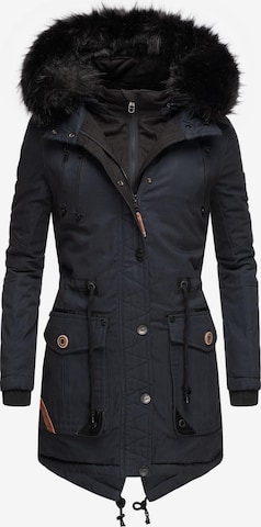 MARIKOO Winter Parka ' Knutschkugel ' in Blue: front