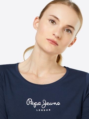 Pepe Jeans Μπλουζάκι 'NEW VIRGINIA L/S' σε μπλε