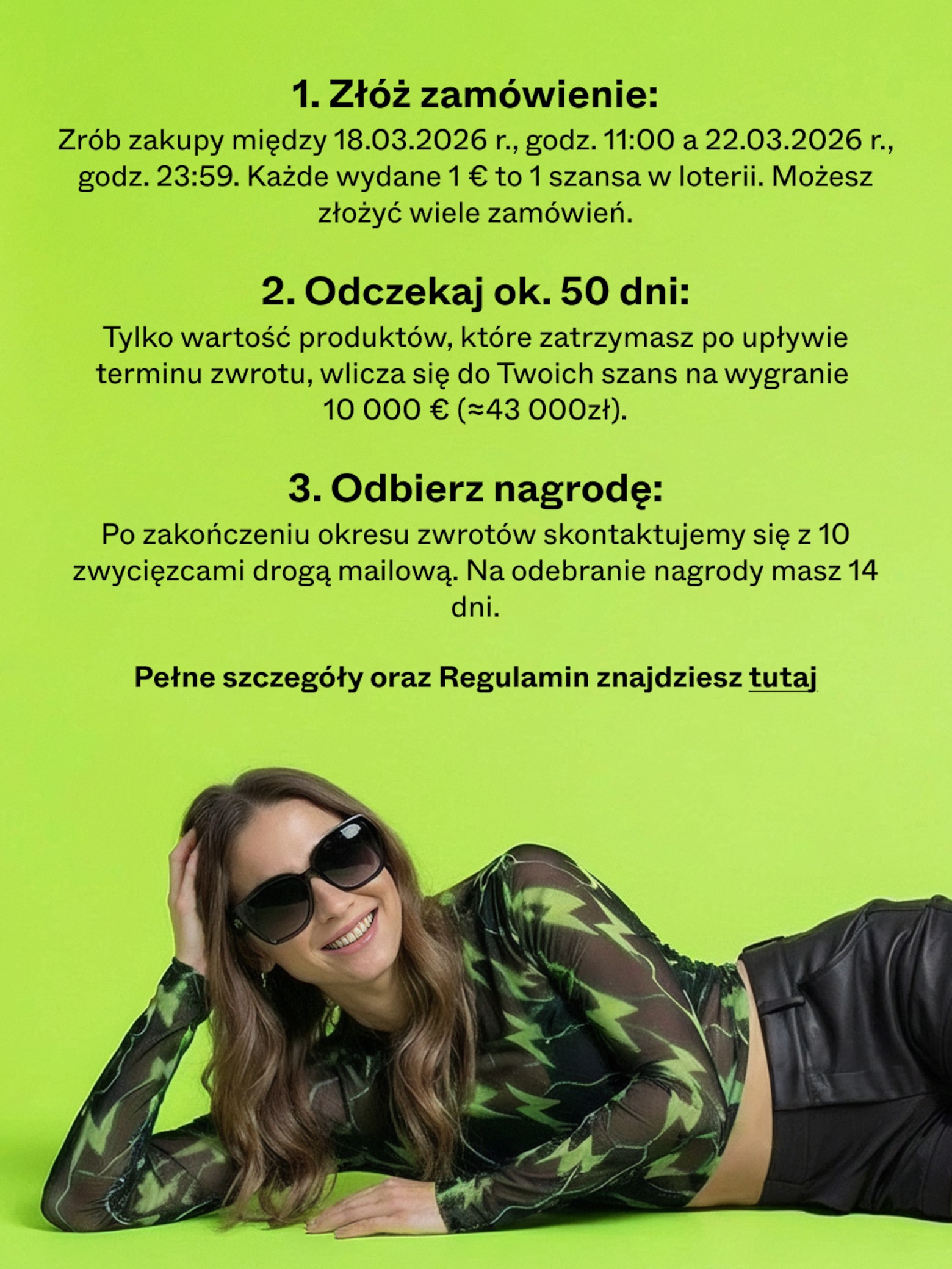 Kupuj teraz i zyskaj szansę na 1 z 10 doładowań konta na zakupy Wygraj ≈43 000zł na zakupy