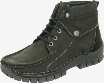 Wolky Lace-Up Ankle Boots in Grey: front