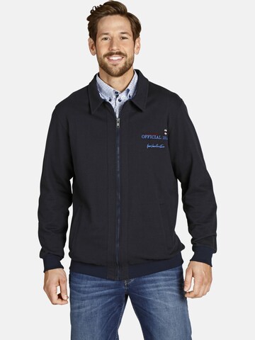 Jan Vanderstorm Zip-Up Hoodie 'Tapani' in Blue: front