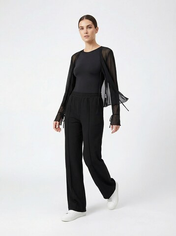 ONLY Wide Leg Hose 'ONLPoptrash-Suki' in Schwarz: Vorderseite