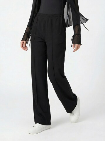 ONLY Wide leg Broek 'ONLPoptrash-Suki' in Zwart: voorkant
