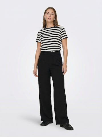 JDY Široke hlačnice Hlače z naborki 'Geggo' | črna barva: sprednja stran