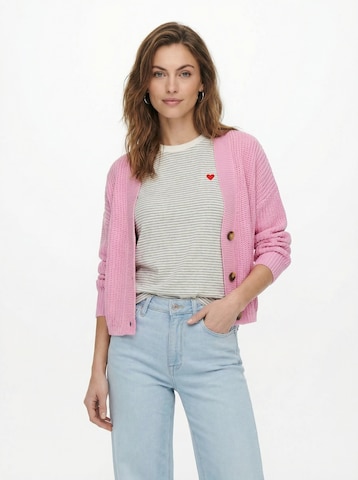 ONLY Strickjacke 'ONLCarol' in Pink: Vorderseite